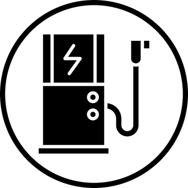 Estilo del icono de la central eléctrica de diseño vectorial