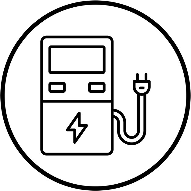 Estilo del icono de la central eléctrica de diseño vectorial