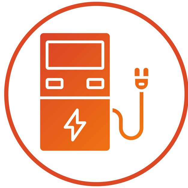 Estilo del icono de la central eléctrica de diseño vectorial
