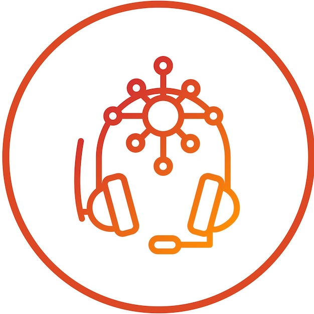 Estilo del icono del centro de asistencia al diseño vectorial