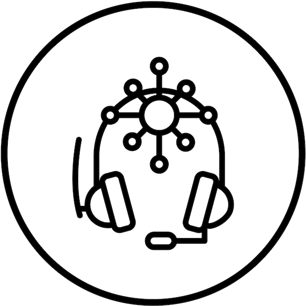Estilo del icono del centro de asistencia al diseño vectorial