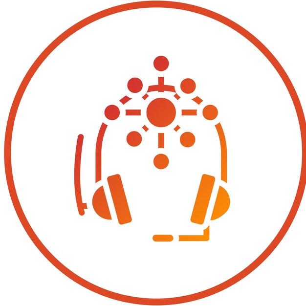 Estilo del icono del centro de asistencia al diseño vectorial