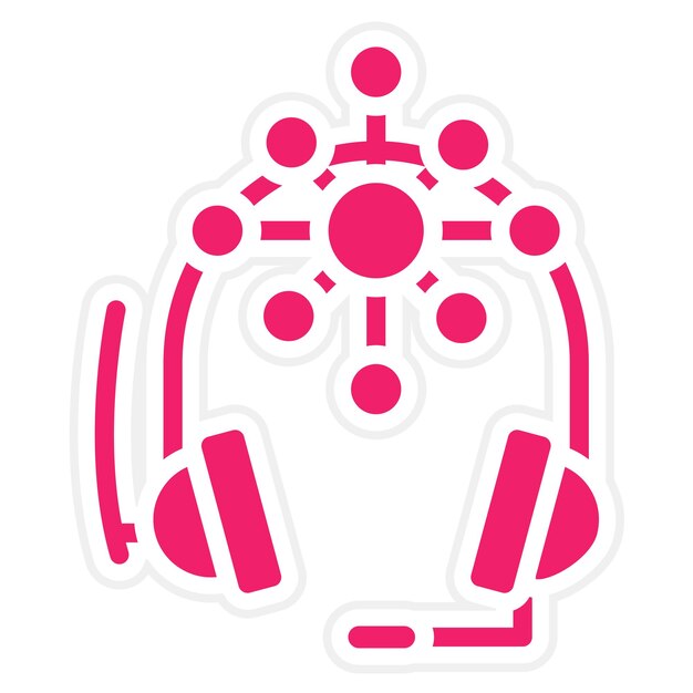 Estilo del icono del centro de asistencia al diseño vectorial