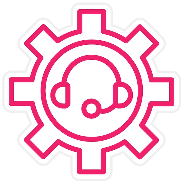 Estilo de icono del centro de autoservicio de diseño vectorial