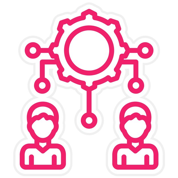 Estilo del icono del centro de comunicación de diseño vectorial