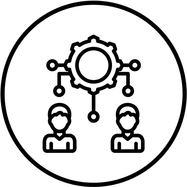 Estilo del icono del centro de comunicación de diseño vectorial