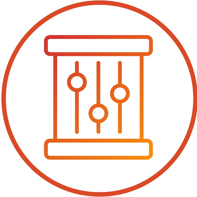 Estilo del icono del centro de control de diseño vectorial