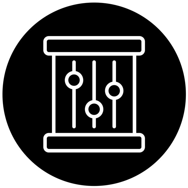 Estilo del icono del centro de control de diseño vectorial