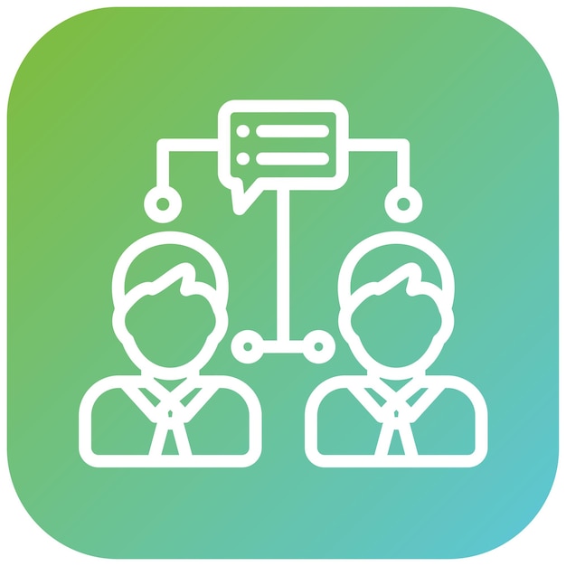Estilo del icono del centro de conversación de diseño vectorial