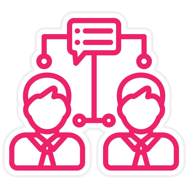 Estilo de icono del centro de conversación de diseño vectorial