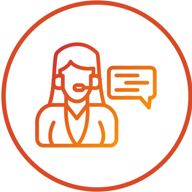 Estilo de icono del centro de discusión de diseño vectorial
