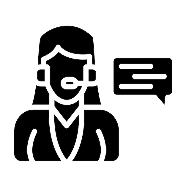 Estilo de icono del centro de discusión de diseño vectorial