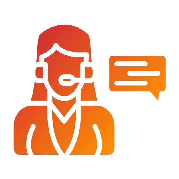 Estilo de icono del centro de discusión de diseño vectorial