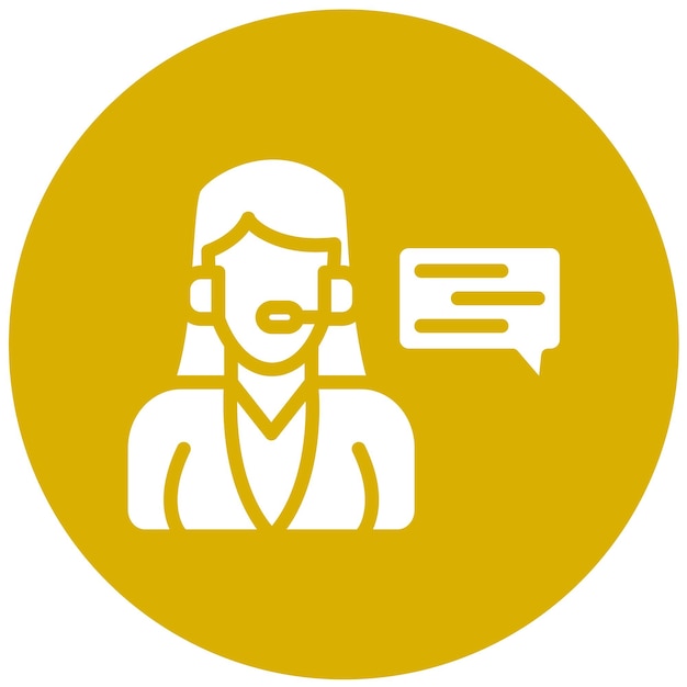 Estilo de icono del centro de discusión de diseño vectorial