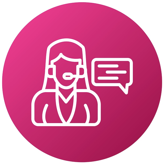 Estilo de icono del centro de discusión de diseño vectorial