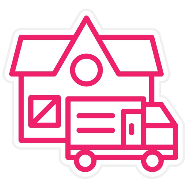 Estilo del icono del centro de envío de diseño vectorial
