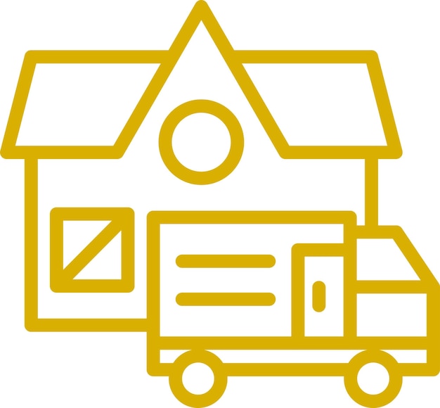 Estilo del icono del centro de envío de diseño vectorial