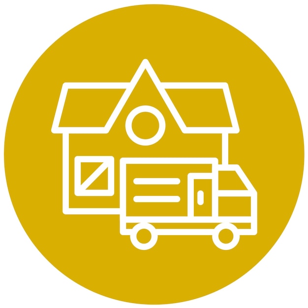 Estilo del icono del centro de envío de diseño vectorial