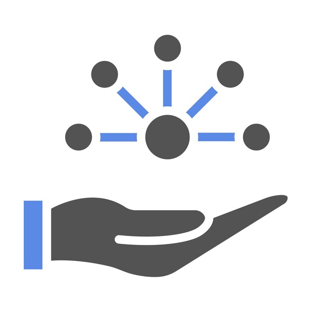 Estilo del icono del centro de interacción de diseño vectorial