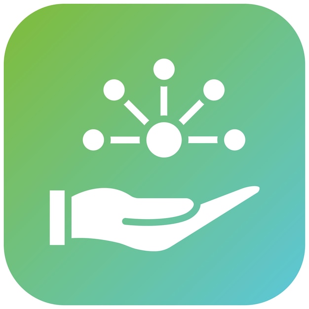 Estilo del icono del centro de interacción de diseño vectorial