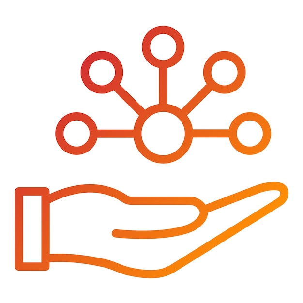 Estilo del icono del centro de interacción de diseño vectorial