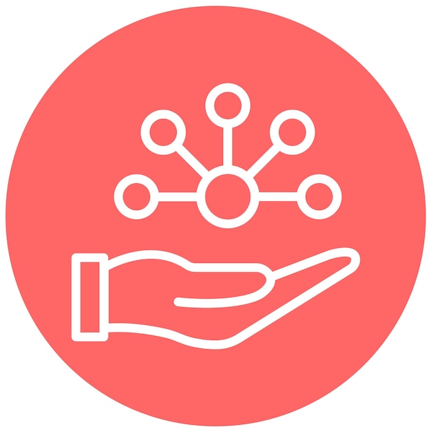 Estilo del icono del centro de interacción de diseño vectorial