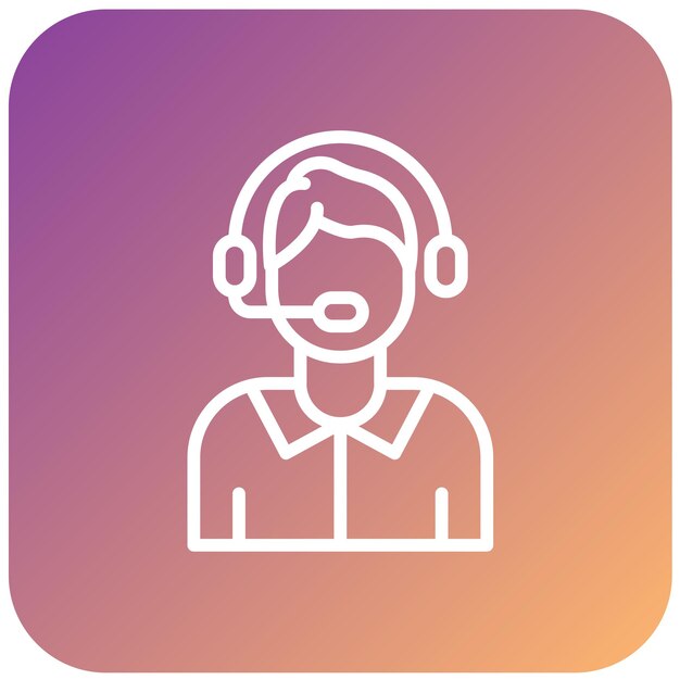 Estilo de icono del centro de llamadas de diseño vectorial