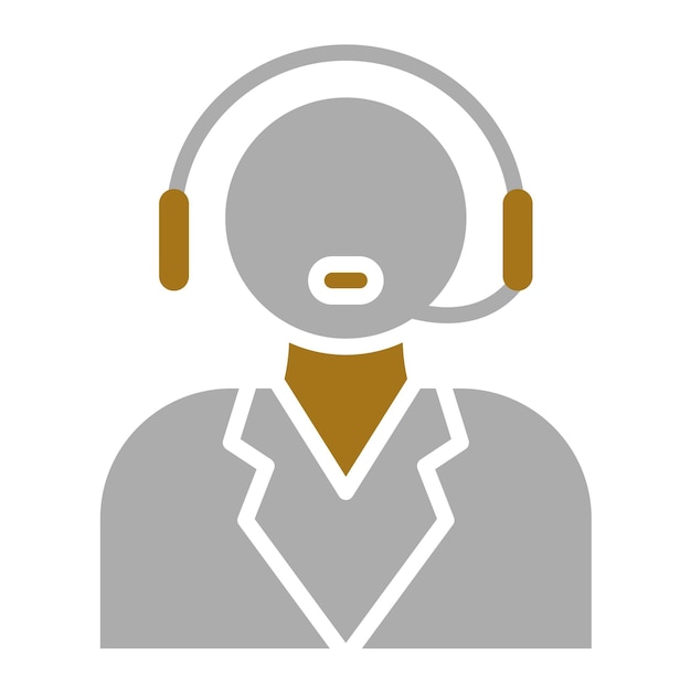 Estilo de icono del centro de llamadas de diseño vectorial