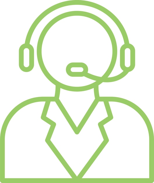 Estilo de icono del centro de llamadas de diseño vectorial