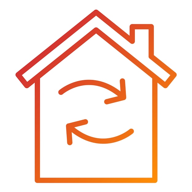 Estilo del icono del centro de reciclaje de diseño vectorial