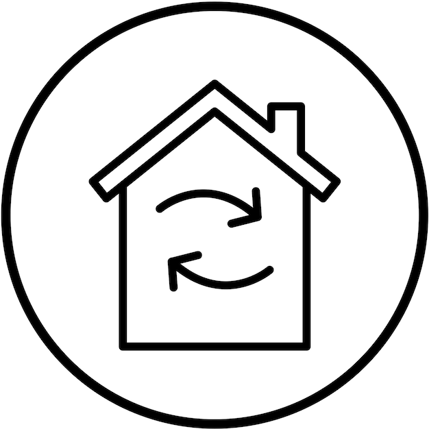 Estilo del icono del centro de reciclaje de diseño vectorial