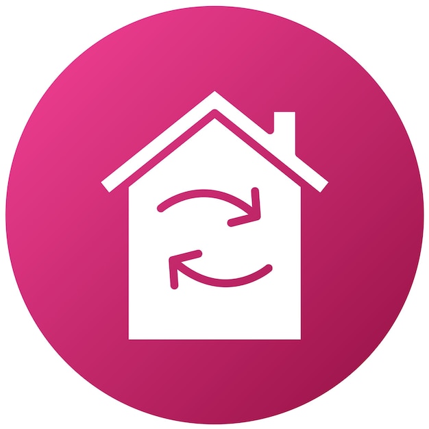 Estilo del icono del centro de reciclaje de diseño vectorial