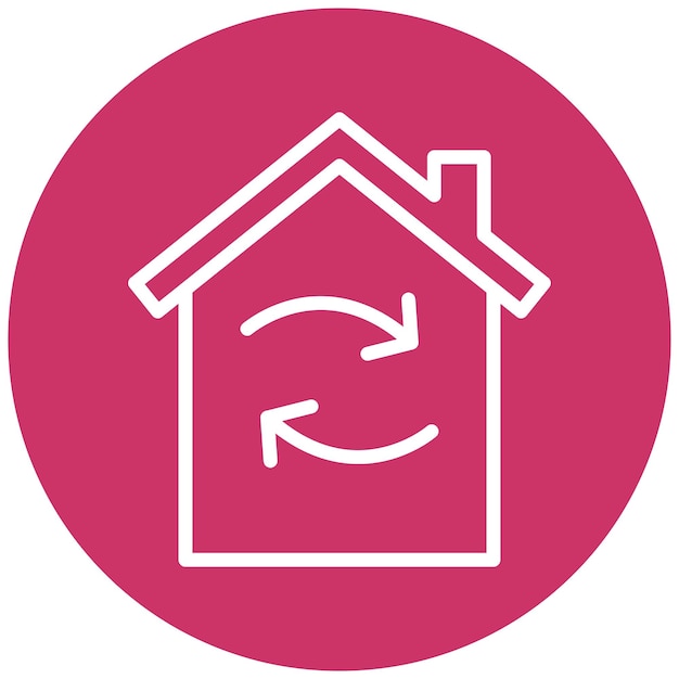 Estilo del icono del centro de reciclaje de diseño vectorial