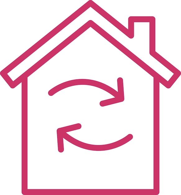 Estilo del icono del centro de reciclaje de diseño vectorial