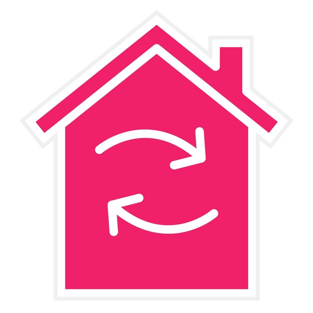 Estilo del icono del centro de reciclaje de diseño vectorial