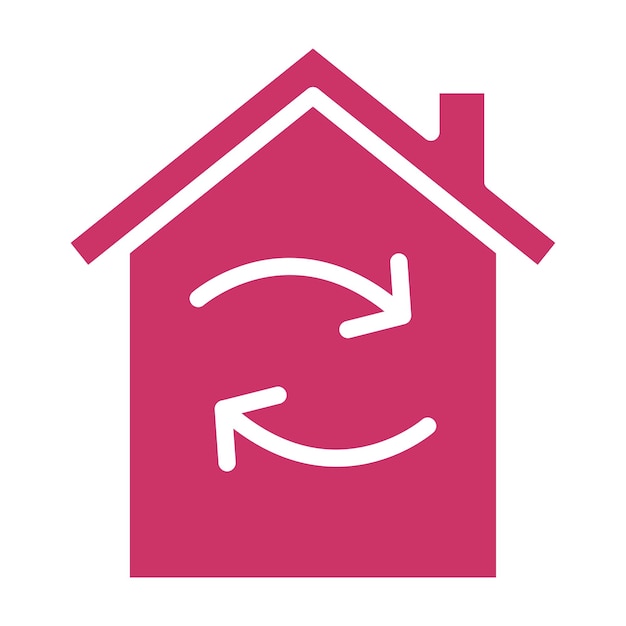Estilo del icono del centro de reciclaje de diseño vectorial