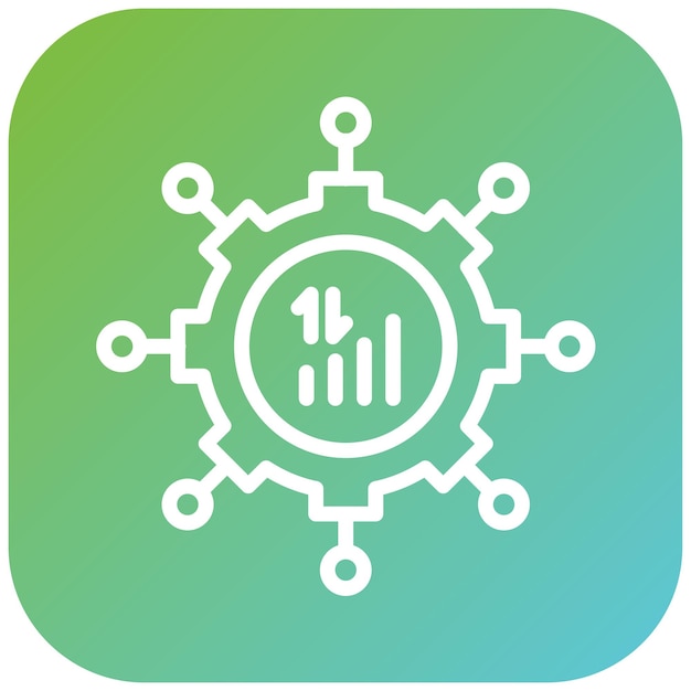 Estilo del icono del centro de servicios múltiples de diseño vectorial