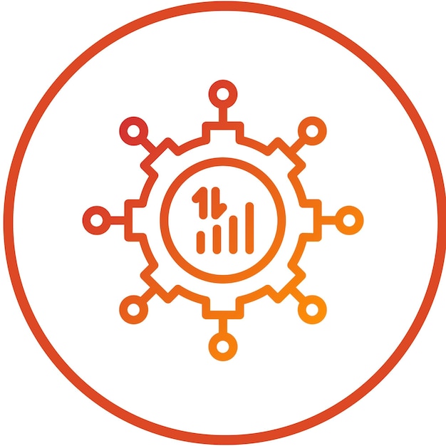 Estilo del icono del centro de servicios múltiples de diseño vectorial