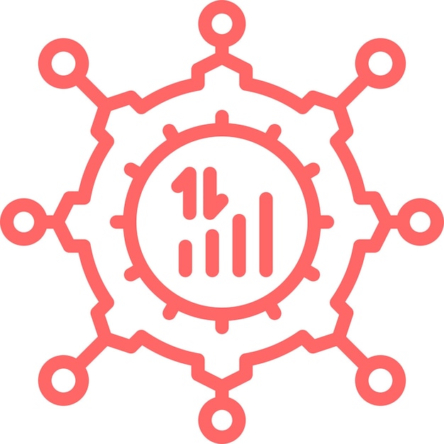 Estilo del icono del centro de servicios múltiples de diseño vectorial