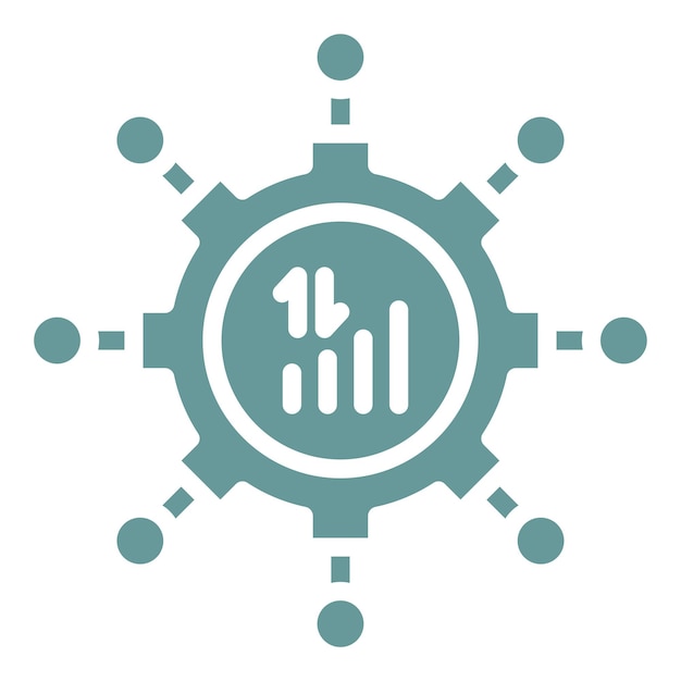 Estilo del icono del centro de servicios múltiples de diseño vectorial