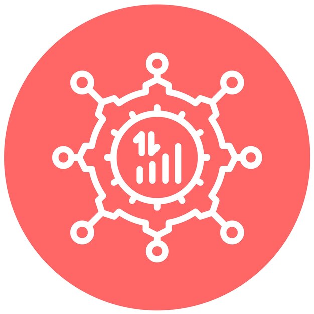 Estilo del icono del centro de servicios múltiples de diseño vectorial