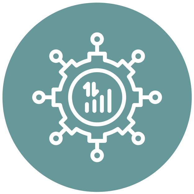 Estilo del icono del centro de servicios múltiples de diseño vectorial