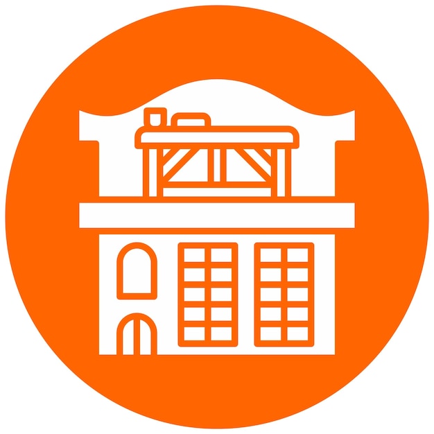 El estilo del icono del centro de spa de diseño vectorial