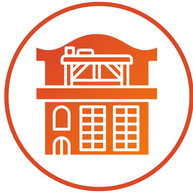 El estilo del icono del centro de spa de diseño vectorial