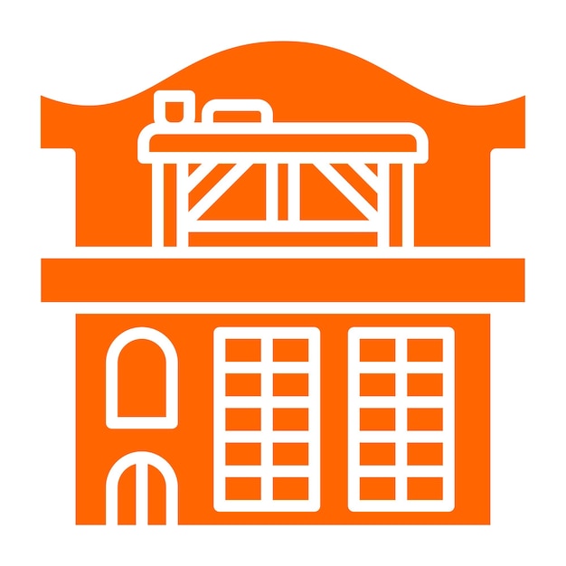 El estilo del icono del centro de spa de diseño vectorial
