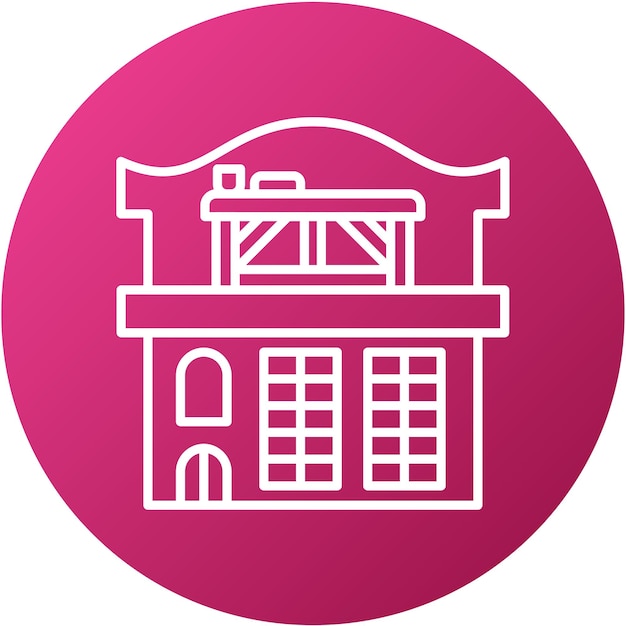 El estilo del icono del centro de spa de diseño vectorial