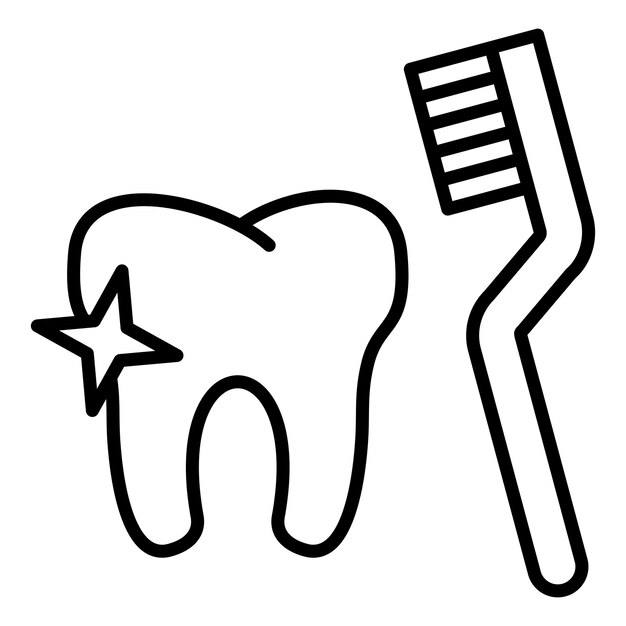 Estilo del icono de cepillado de diseño vectorial