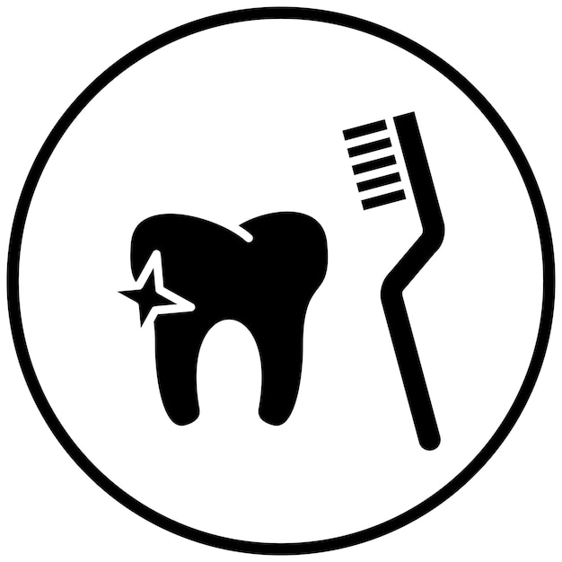 Estilo del icono de cepillado de diseño vectorial