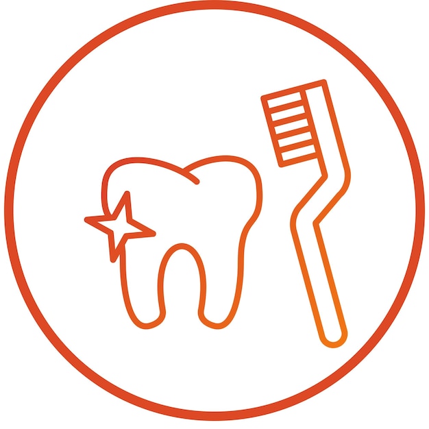 Estilo del icono de cepillado de diseño vectorial
