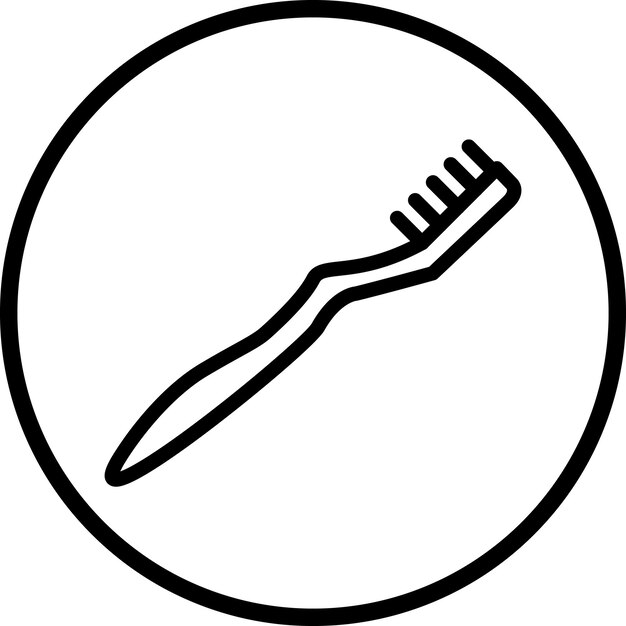 Estilo del icono del cepillo de dientes de diseño vectorial